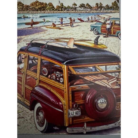 Vintage Rare Doheny Beach Print 8”x8” Tile by Jim Krogle - Picture 9 of 9